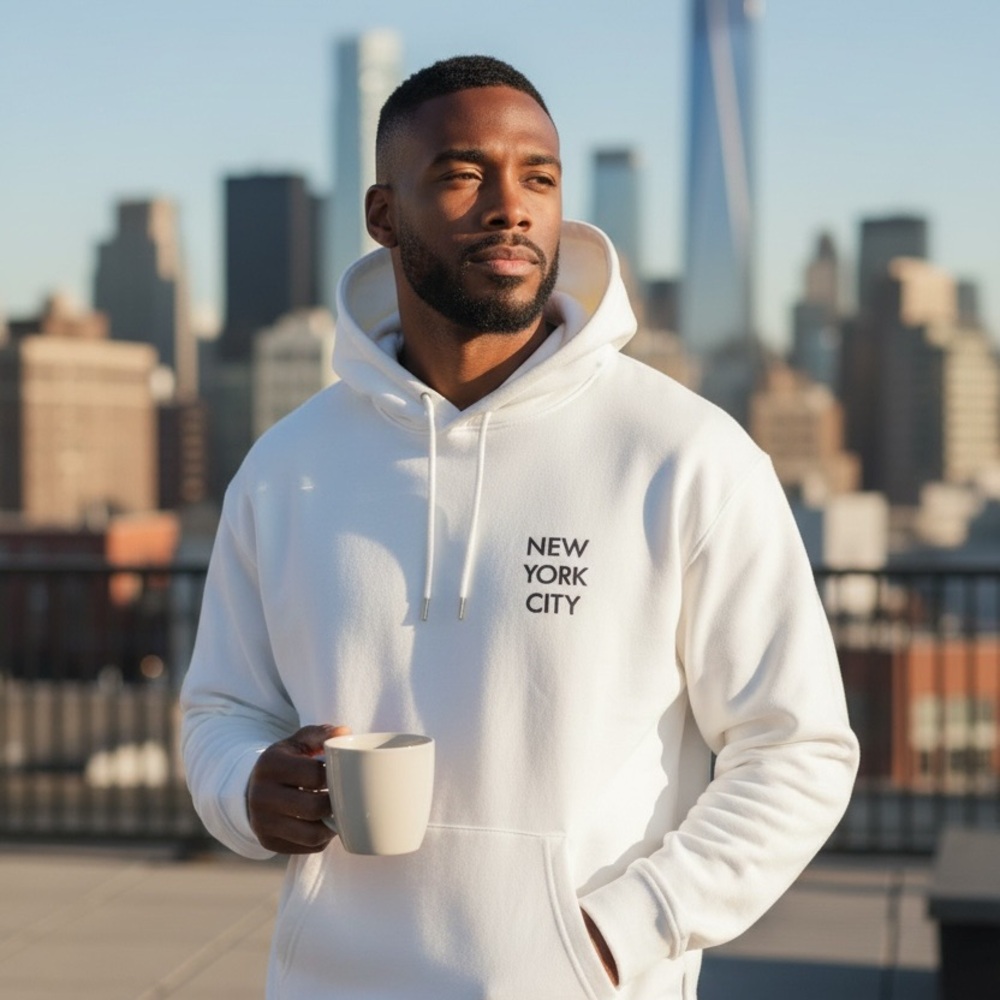 White New York City Hoodie
